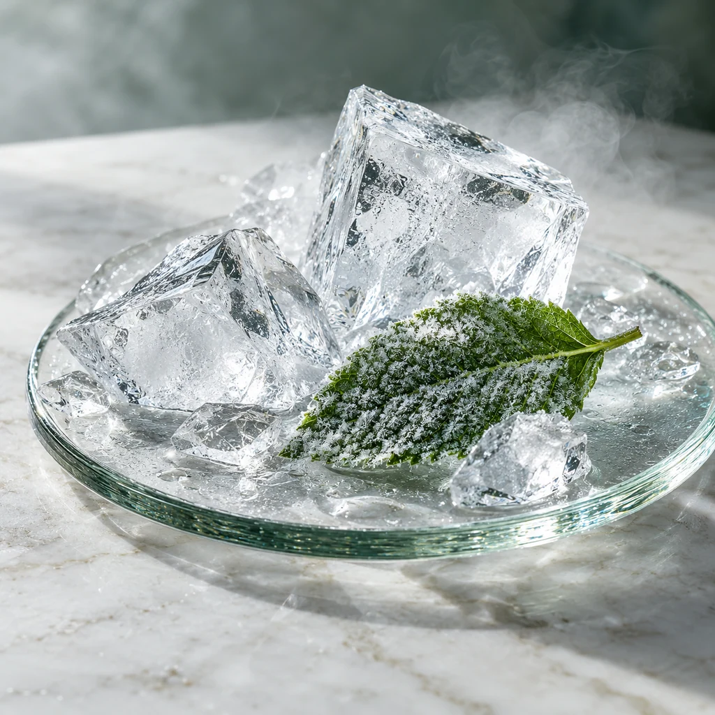Frozen sensory direction, realistic ingredient illustration
