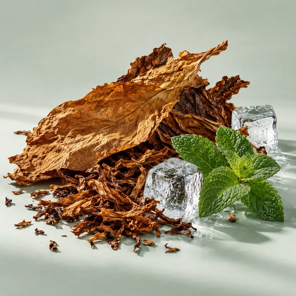 Tobacco sensory direction, realistic ingredient illustration