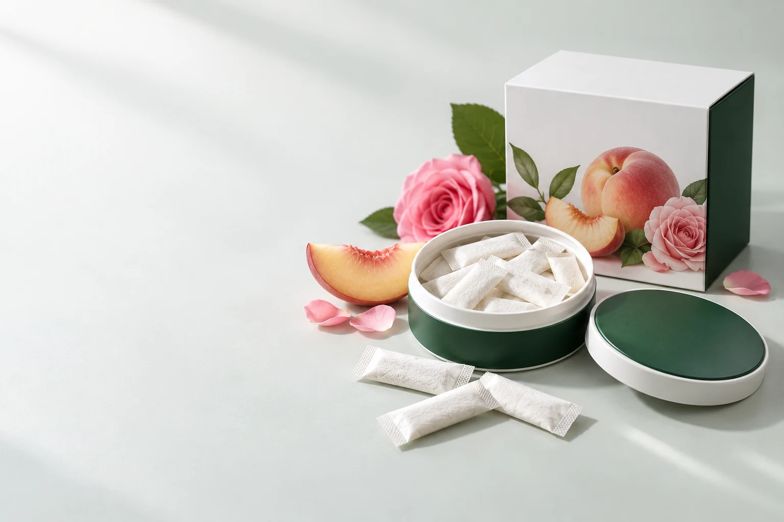 Beauty & collagen pouches. Oral pouch packaging and development concept view 5