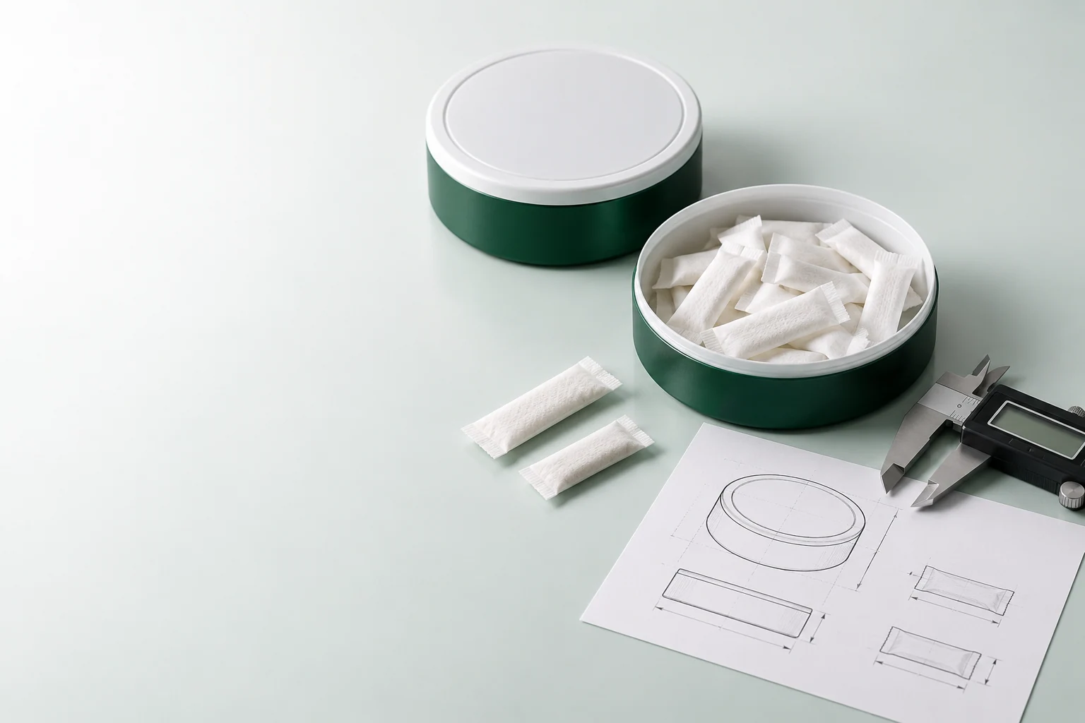 Answers for your project. Oral pouch packaging and development concept view 1