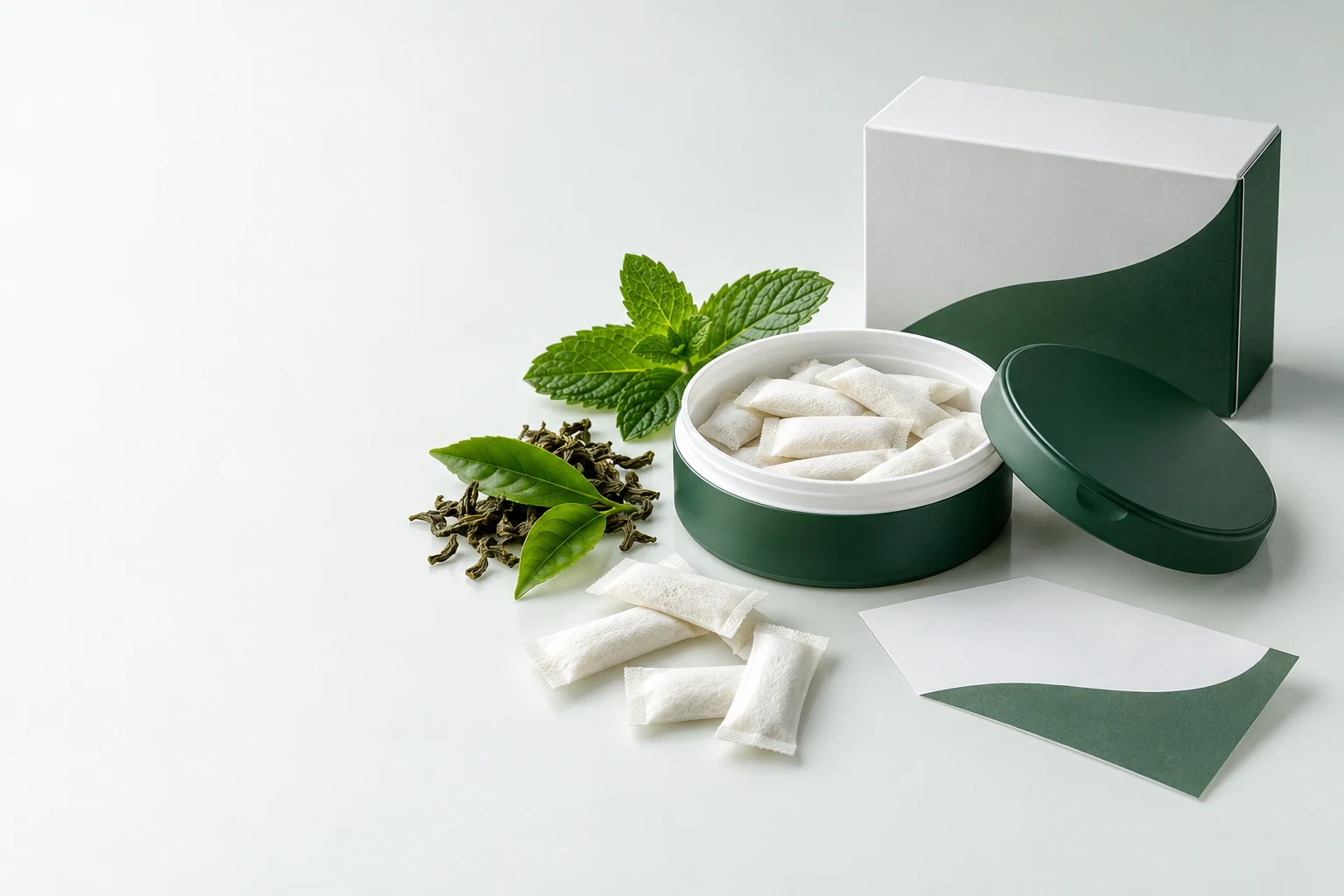 Focus & brain health pouches. Oral pouch packaging and development concept view 5