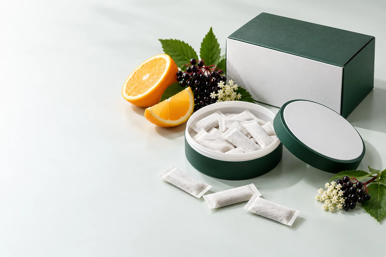 Immune support pouches. Oral pouch packaging and development concept view 5