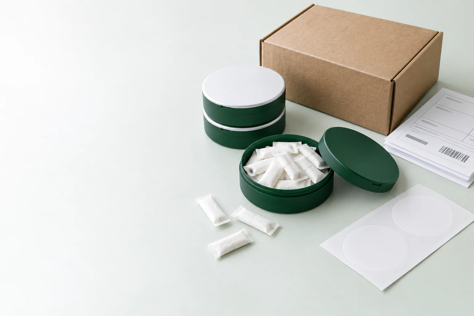 Plan for the destination market. Oral pouch packaging and development concept view 5
