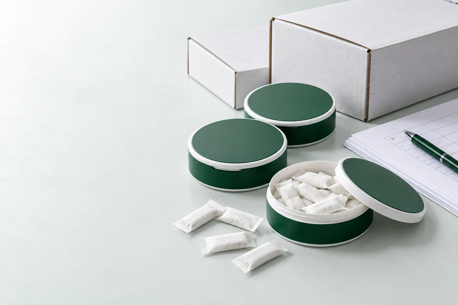 Plan for the destination market. Oral pouch packaging and development concept view 6