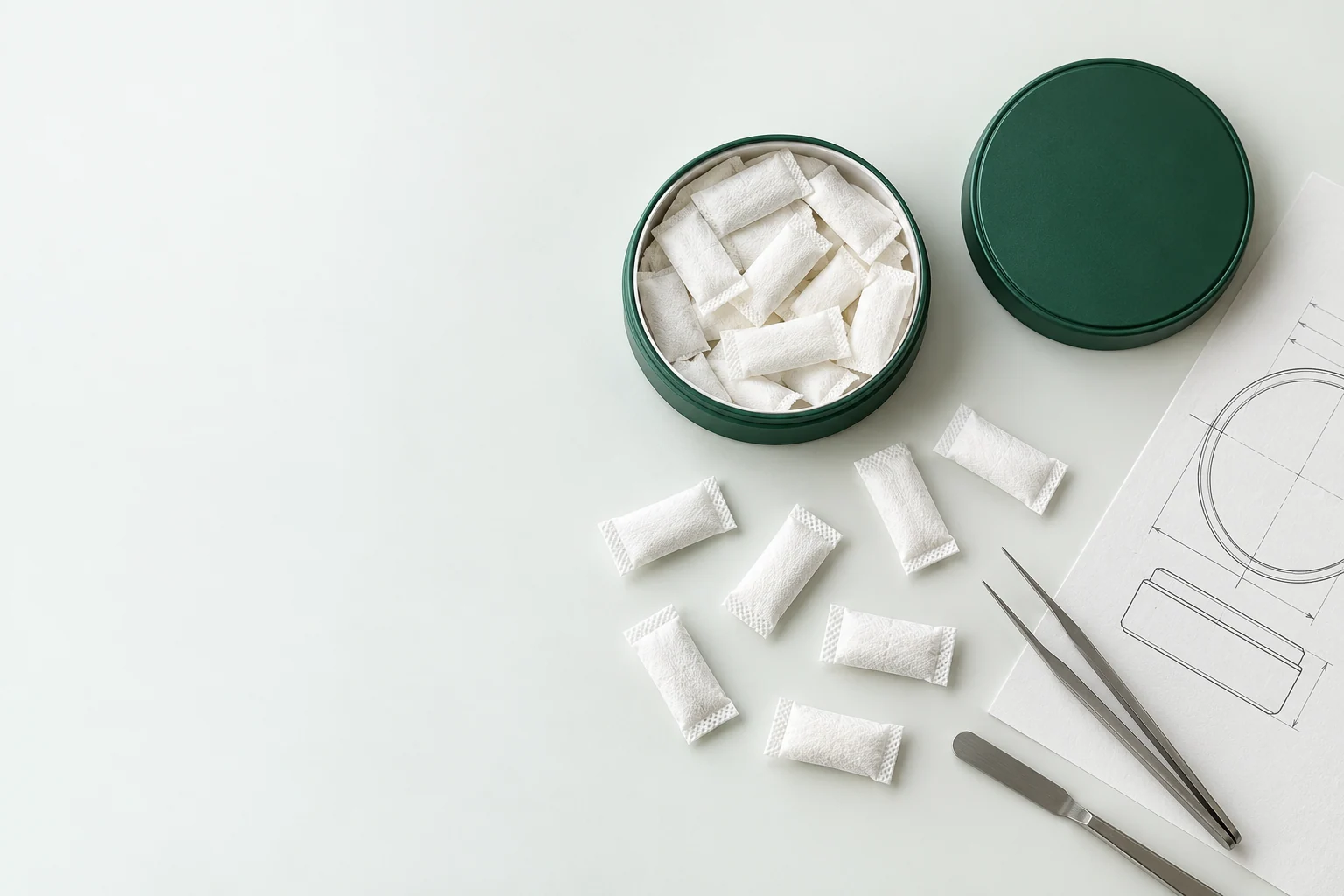 Develop the right pouch. Oral pouch packaging and development concept view 2