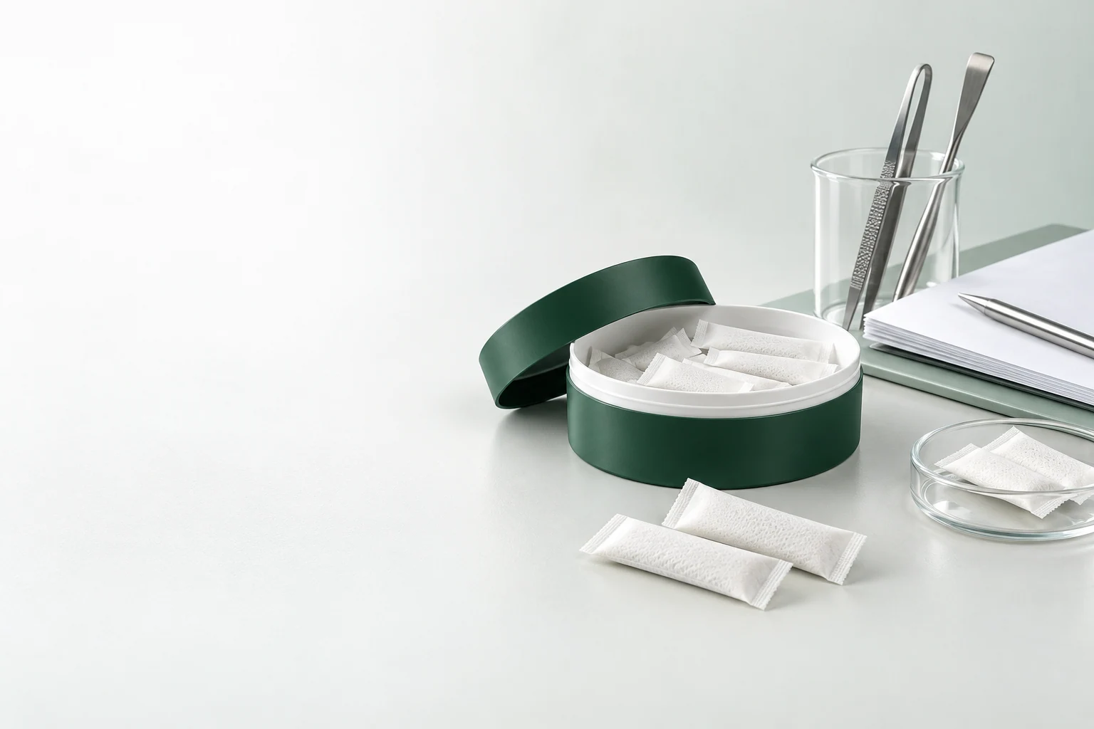 Develop the right pouch. Oral pouch packaging and development concept view 3