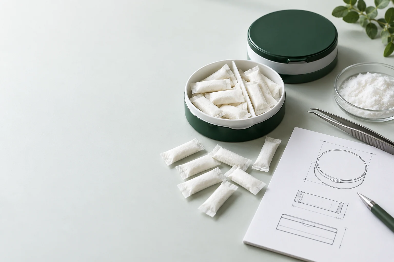 Develop the right pouch. Oral pouch packaging and development concept view 6