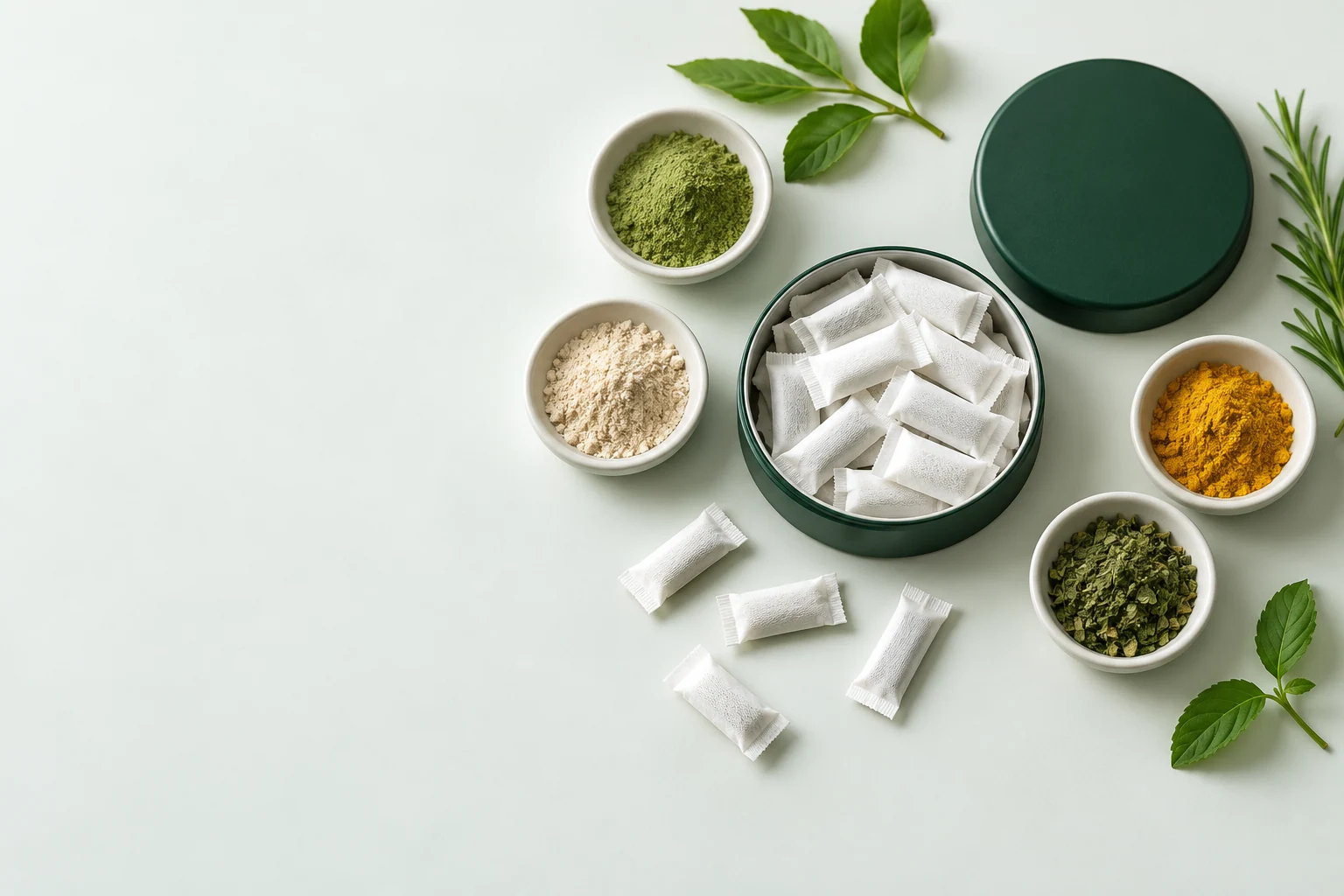 Find your formulation direction. Oral pouch packaging and development concept view 2
