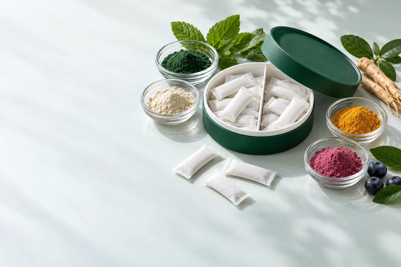 Find your formulation direction. Oral pouch packaging and development concept view 6