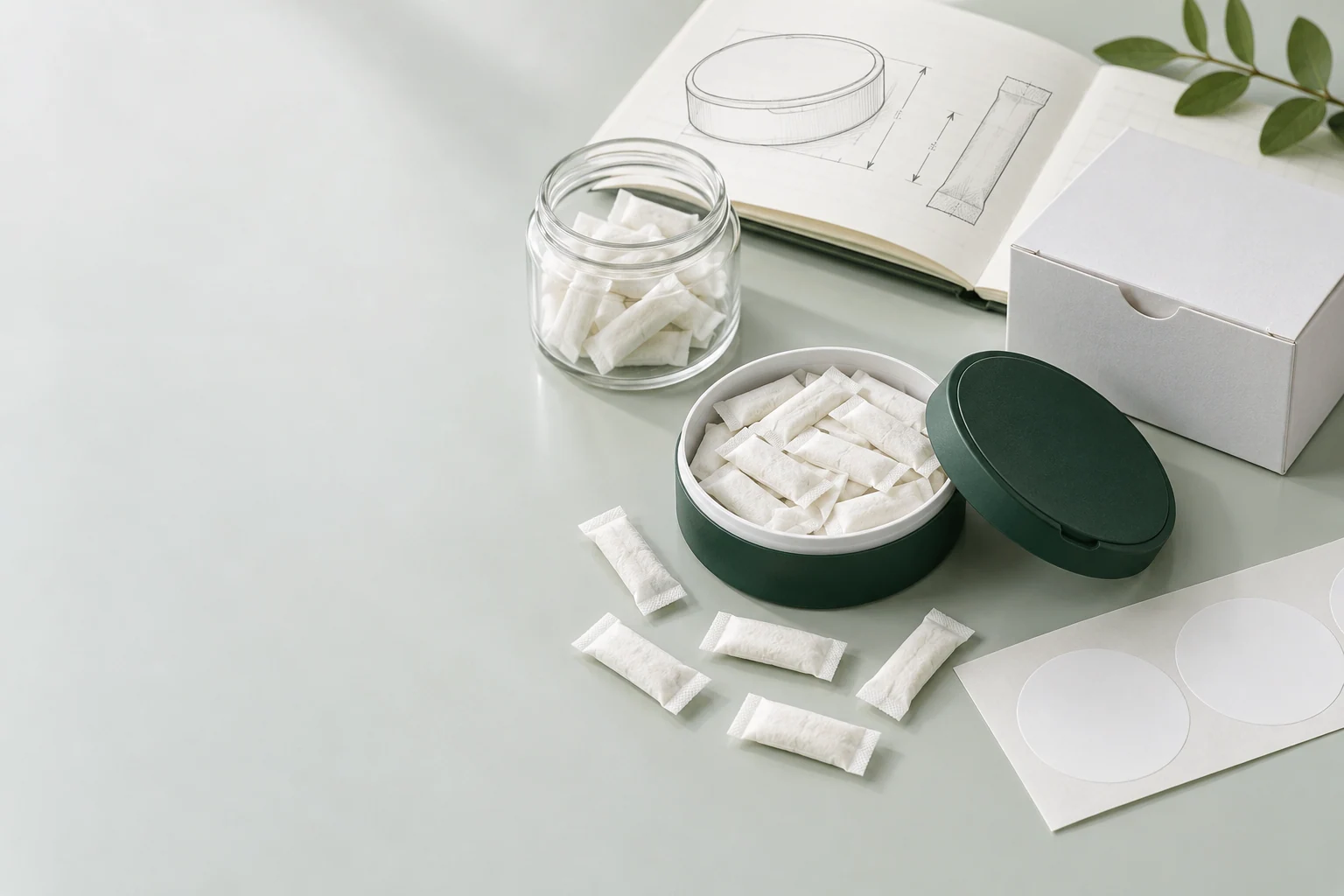 Nutritional pouch technical guides. Oral pouch packaging and development concept view 5