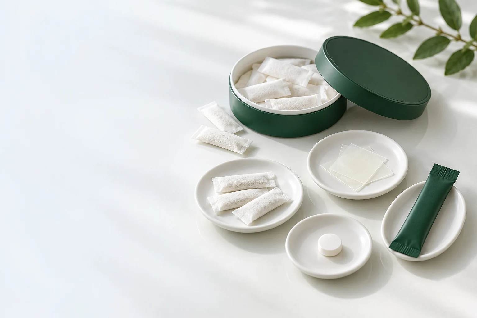 Choose the format carefully. Oral pouch packaging and development concept view 1