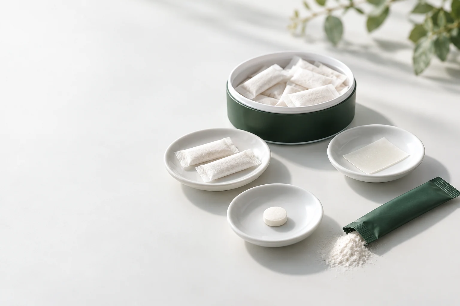 Choose the format carefully. Oral pouch packaging and development concept view 3