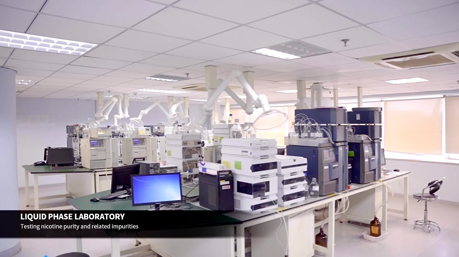 Liquid chromatography in supplied process material